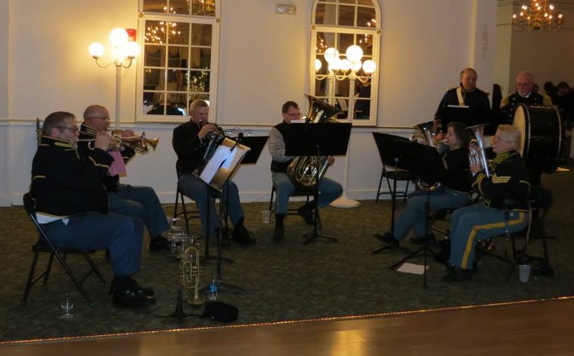 The 10th Cavalry Band plays for the guests